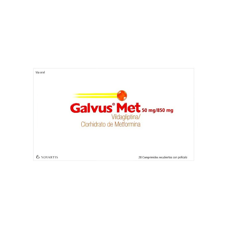 GALVUS MET 50/850MG 28 COMPRIMIDOS RECUBIERTOS