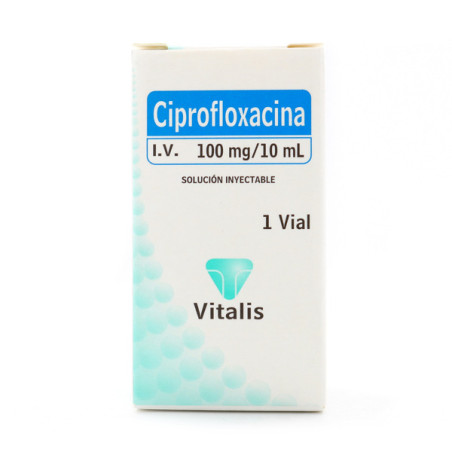 CIPROFLOXACINA 100MG/10ML 1 VIAL VITALIS