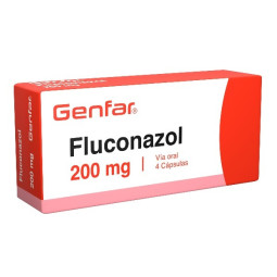 FLUCONAZOL 200 MG 4 CAPSULAS GENFAR