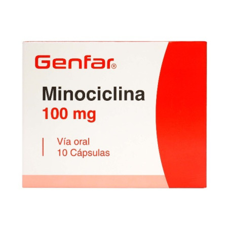 MINOCICLINA 100 MG 10 CAPSULAS GENFAR