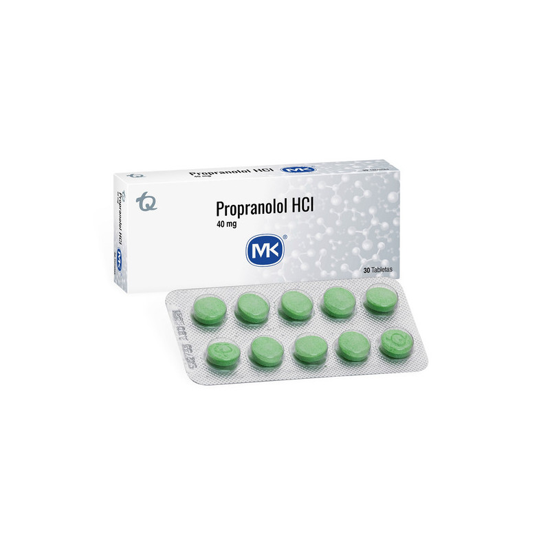 PROPRANOLOL 40 MG 30 TABLETAS MK