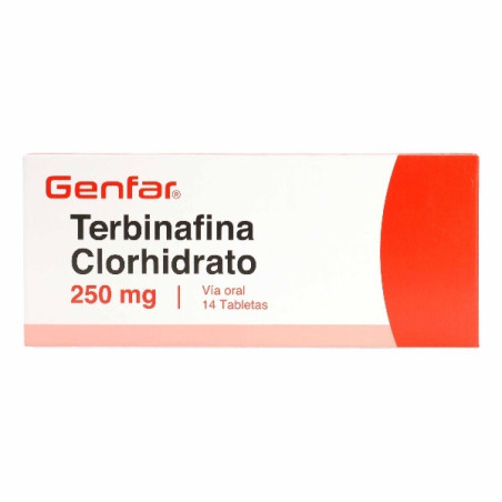 TERBINAFINA 250 MG 14 TABLETAS GENFAR