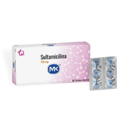 SULTAMICILINA 750 MG 20 TABLETAS RECUBIERTAS MK