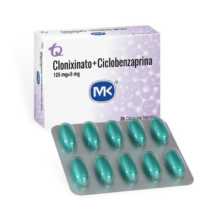 CLONIXINATO CICLOBENZAPRINA 20 CAPSULAS BLANDAS MK
