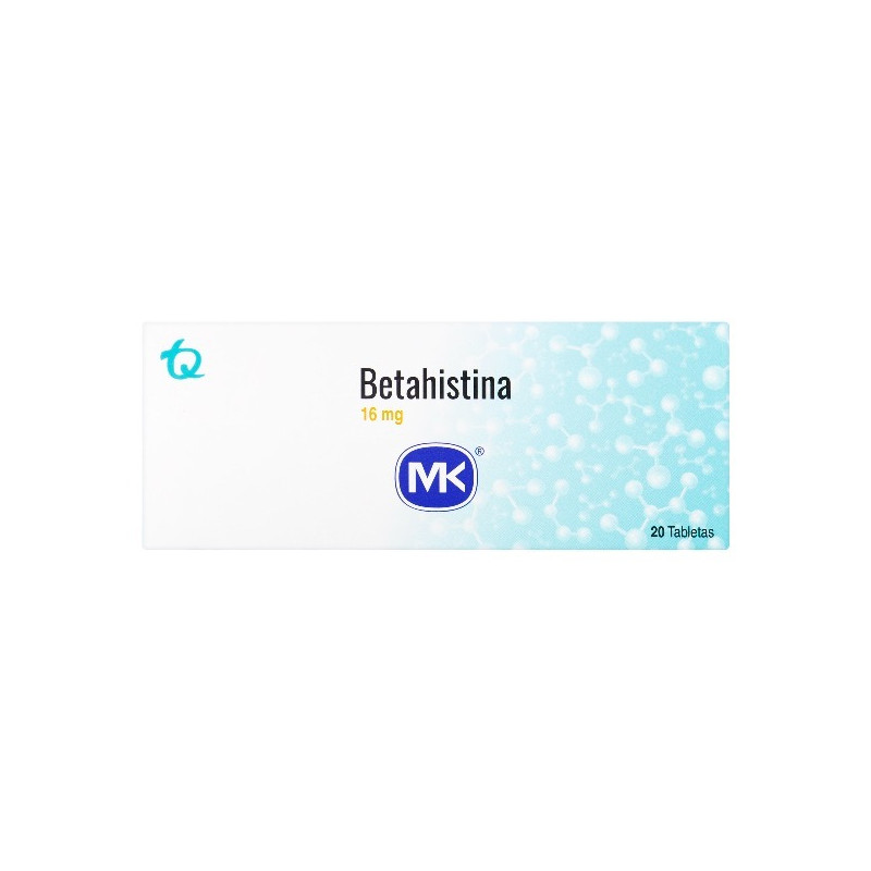 BETAHISTINA 16 MG 20 TABLETAS MK