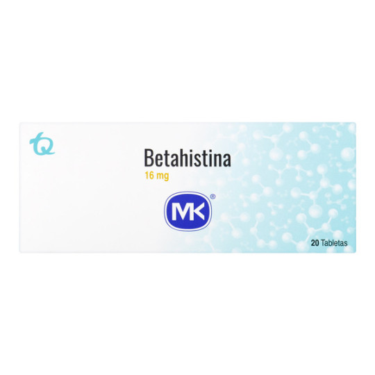 BETAHISTINA 16 MG 20 TABLETAS MK