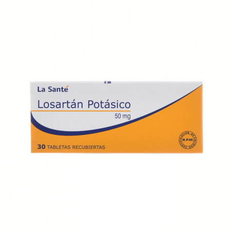LOSARTAN 50 MG 30 TABLETAS RECUBIERTAS LA SANTE