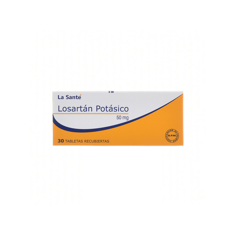 LOSARTAN 50 MG 30 TABLETAS RECUBIERTAS LA SANTE