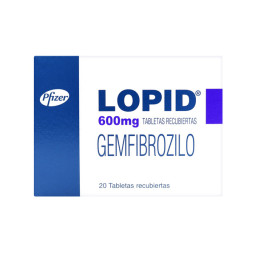 LOPID 600 MG 20 TABLETAS