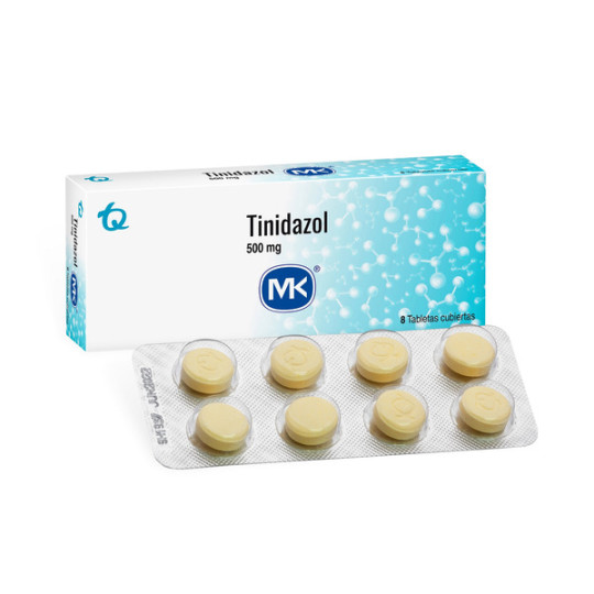 TINIDAZOL 500 MG 8 TABLETAS RECUBIERTAS MK