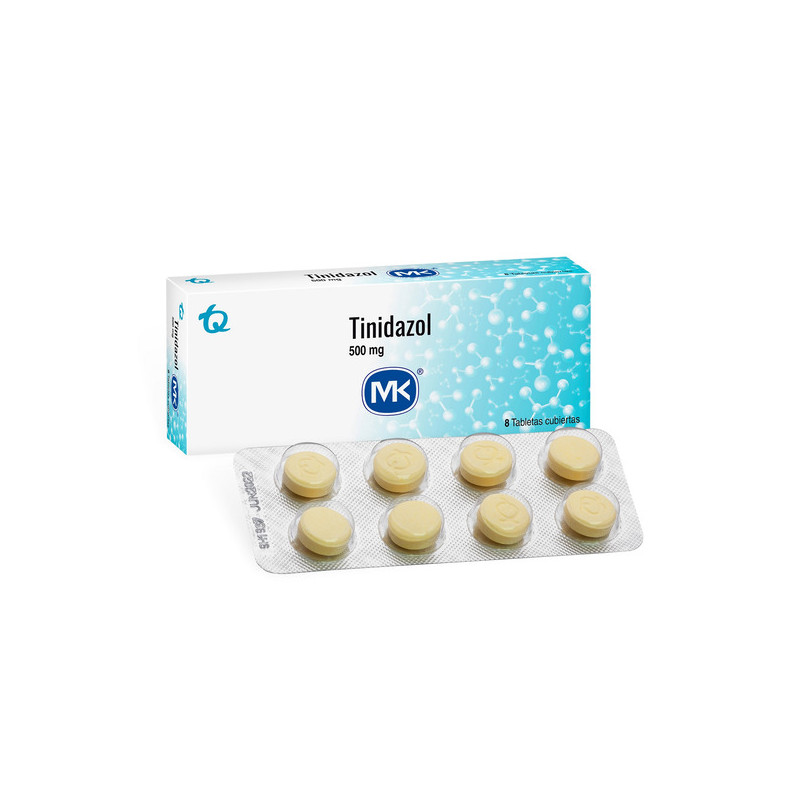 TINIDAZOL 500 MG 8 TABLETAS RECUBIERTAS MK