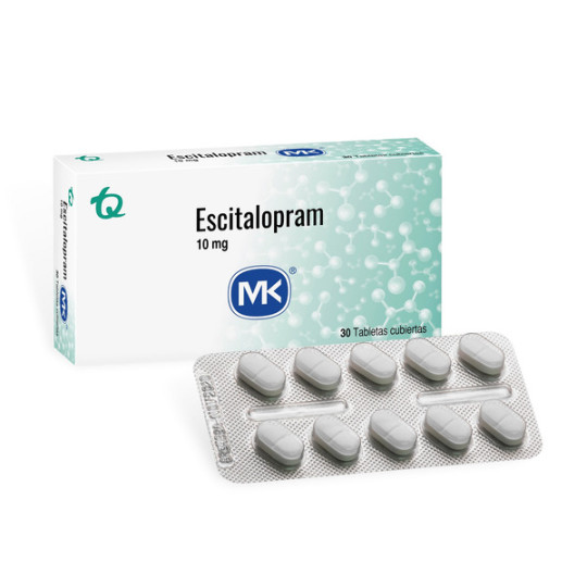 ESCITALOPRAM 10 MG 30 TABLETAS RECUBIERTAS MK