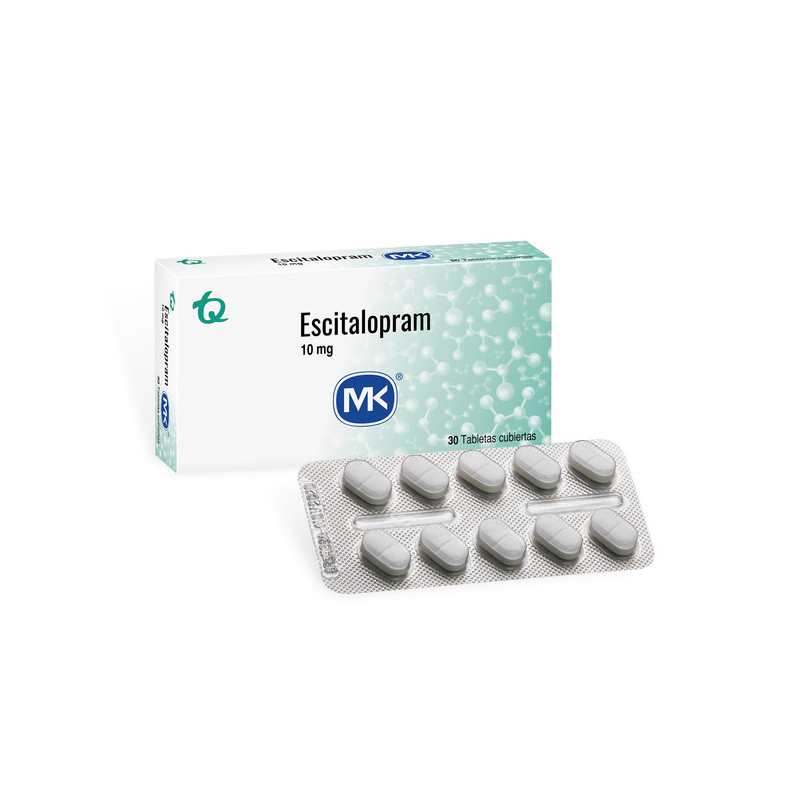 ESCITALOPRAM 10 MG 30 TABLETAS RECUBIERTAS MK