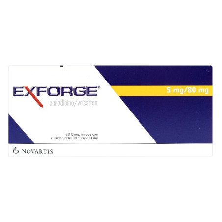 EXFORGE 5/80MG 28 COMPRIMIDOS CON CUBIERTA