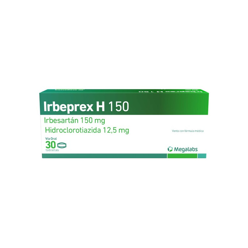 IRBEPREX H 150/12.5MG 30 TABLETAS
