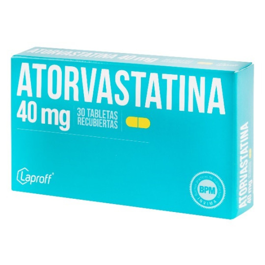 ATORVASTATINA 40 MG 30 TABLETAS RECUBIERTAS LAPROFF