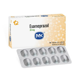 ESOMEPRAZOL 20 MG 30 TABLETAS CON CUBIERTA ENTERICA MK