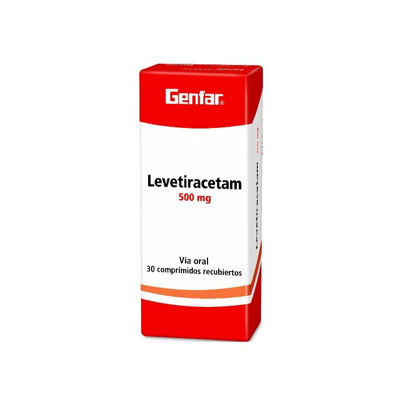 LEVETIRACETAM 500 MG 30 COMPRIMIDOS RECUBIERTOS GENFAR