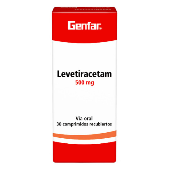 LEVETIRACETAM 500 MG 30 COMPRIMIDOS RECUBIERTOS GENFAR