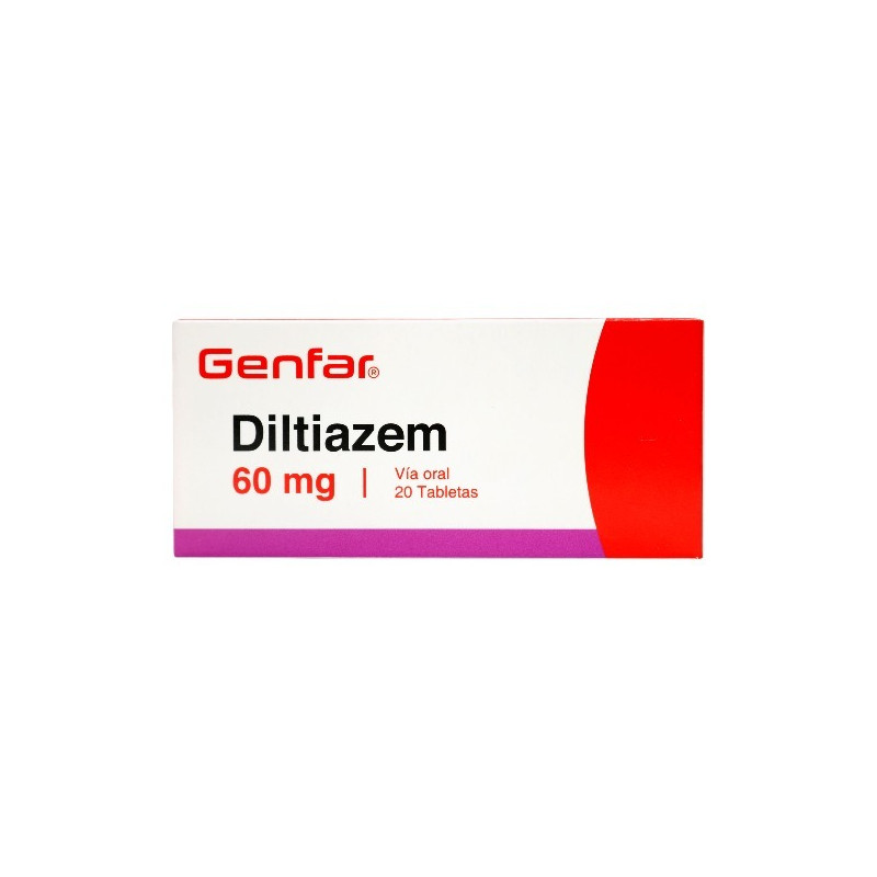 DILTIAZEM 60 MG 20 TABLETAS GENFAR