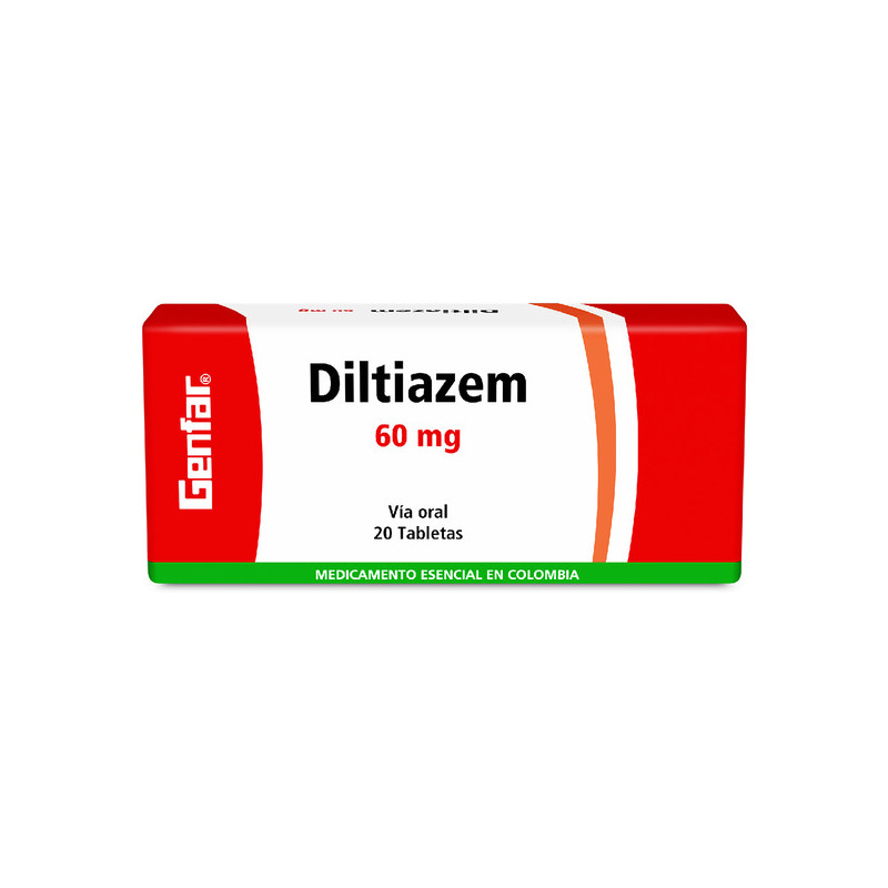 DILTIAZEM 60 MG 20 TABLETAS GENFAR