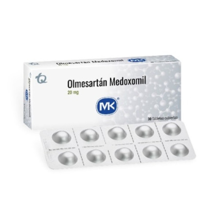 OLMESARTAN 20 MG 30 TABLETAS RECUBIERTAS MK