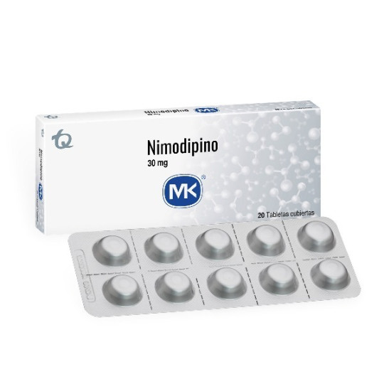 NIMODIPINO 30 MG 20 TABLETAS RECUBIERTAS MK