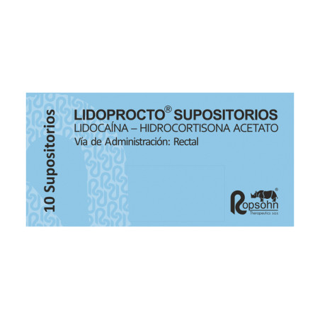 LIDOPROCTO 10 SUPOSITORIOS