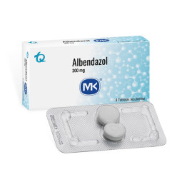 ALBENDAZOL 200 MG 2 TABLETAS RECUBIERTAS MK