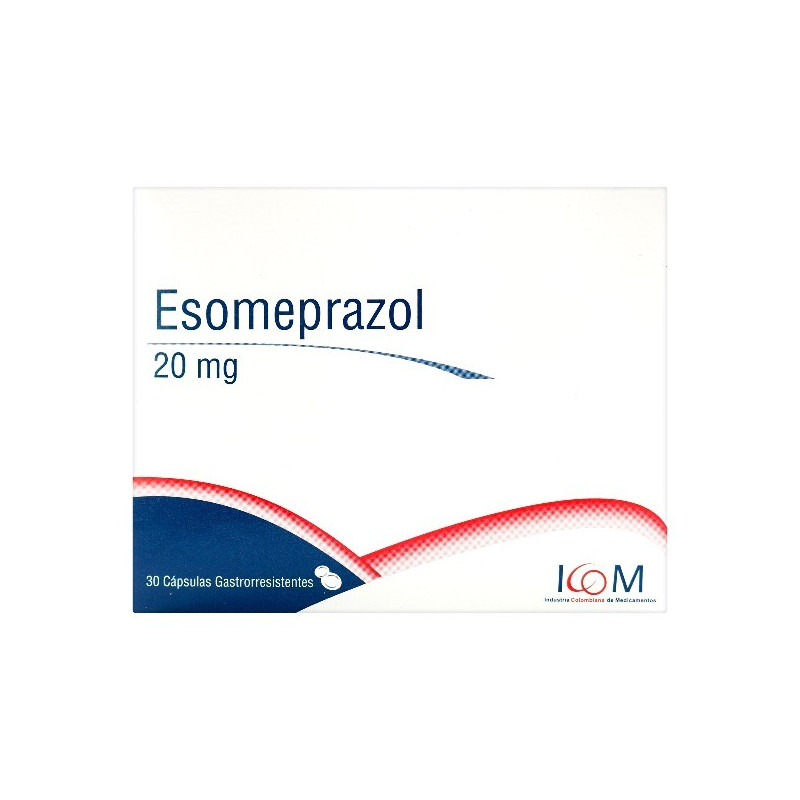 ESOMEPRAZOL 20 MG 30 CAPSULAS GASTRORRESISTENTES ICOMPHARMA