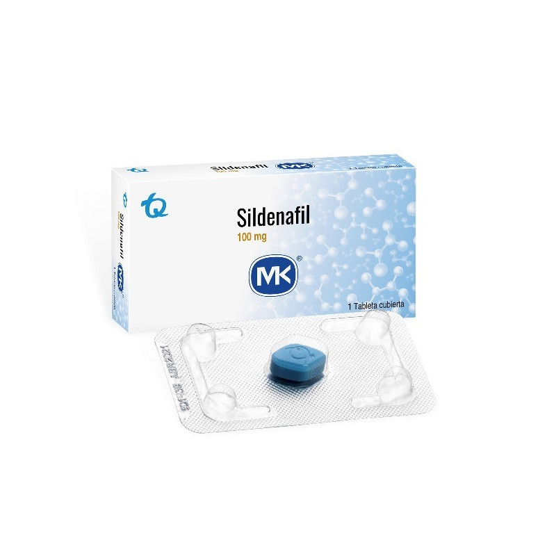 SILDENAFIL 100 MG 1 TABLETA RECUBIERTA MK