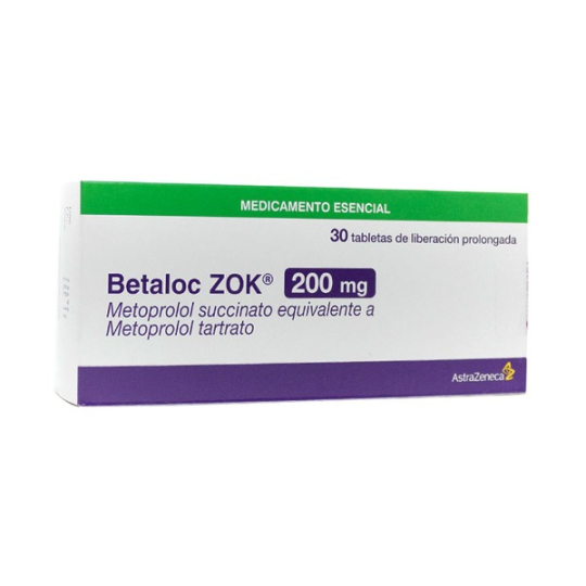 BETALOC ZOK 200 MG 30 TABLETAS DE LIBERACION PROLONGADA