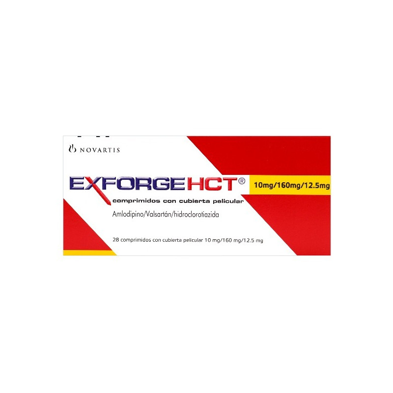 EXFORGE HCT 10/160/12.5MG 28 COMPRIMIDOS RECUBIERTOS