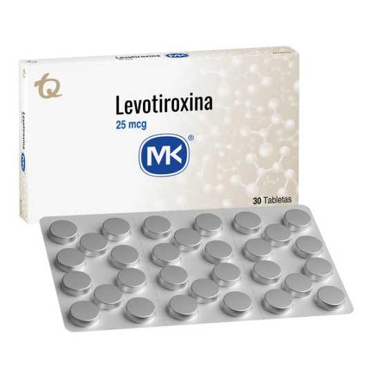 LEVOTIROXINA 25 MCG 30 TABLETAS MK