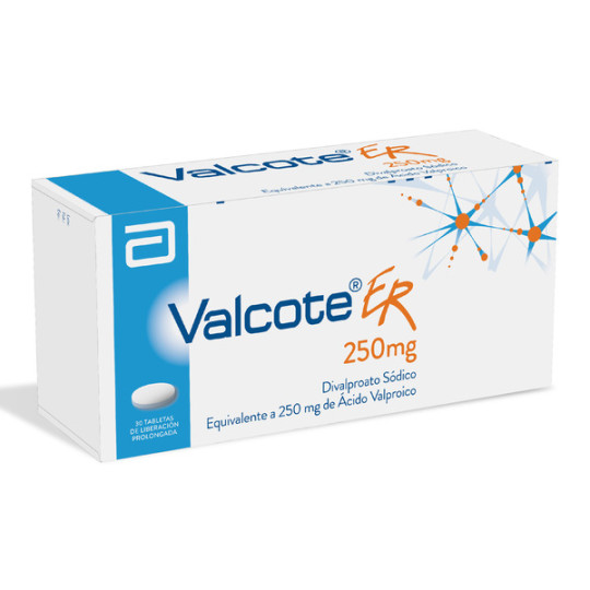 VALCOTE ER 250 MG 30 TABLETAS DE LIBERACION PROLONGADA