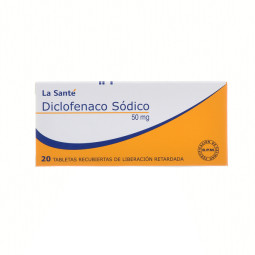 DICLOFENACO SODICO 50 MG 20 TABLETAS DE LIBERACION RETARDADA LA SANTE