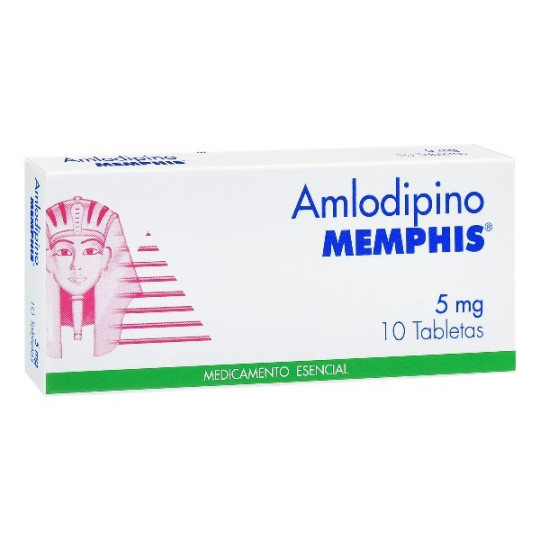 AMLODIPINO 5 MG 10 TABLETAS MEMPHIS