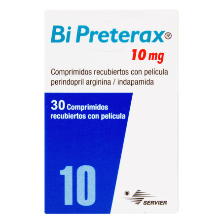 BIPRETERAX 10 MG 30 COMPRIMIDOS RECUBIERTOS
