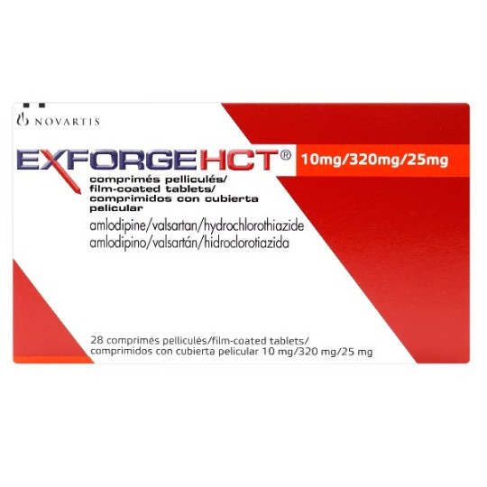 EXFORGE HCT 10/320/25MG 28 COMPRIMIDOS RECUBIERTOS