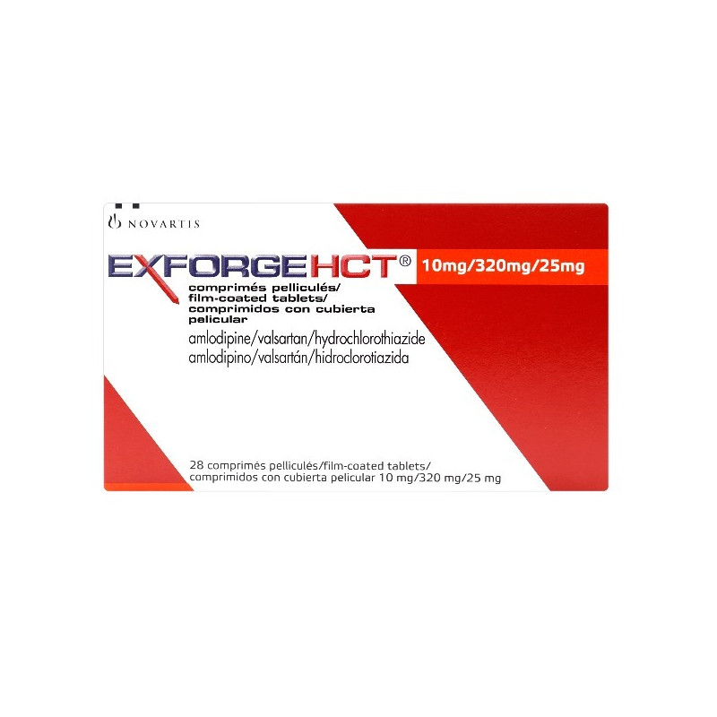 EXFORGE HCT 10/320/25MG 28 COMPRIMIDOS RECUBIERTOS