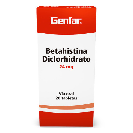 BETAHISTINA 24 MG 20 TABLETAS GENFAR