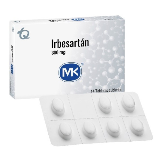 IRBESARTAN 300 MG 14 TABLETAS RECUBIERTAS MK