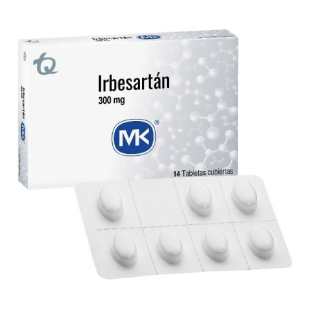 IRBESARTAN 300 MG 14 TABLETAS RECUBIERTAS MK
