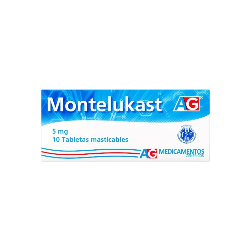 MONTELUKAST 5 MG 10 TABLETAS MASTICABLES AMERICAN GENERICS