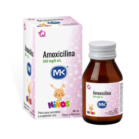 AMOXICILINA SUSPENSION ORAL NIÑOS 250MG/5ML 45 ML MK