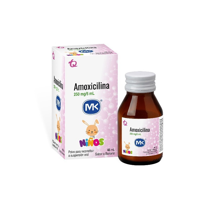 AMOXICILINA SUSPENSION ORAL NIÑOS 250MG/5ML 45 ML MK