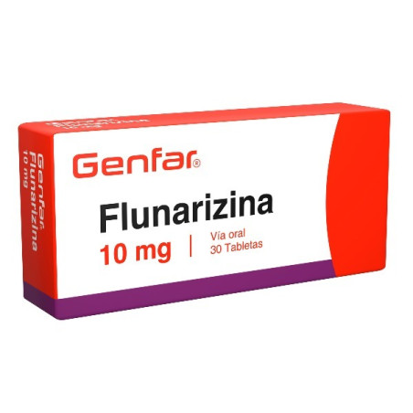 FLUNARIZINA 10 MG 30 TABLETAS GENFAR