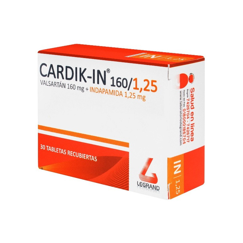 CARDIK IN 160/1,25MG 30 TABLETAS