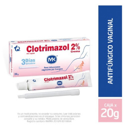 CLOTRIMAZOL CREMA VAGINAL 2% CON 3 APLICADORES 20 G MK