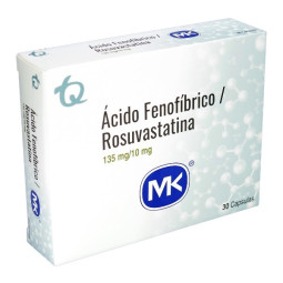 ACIDO FENOFIBRICO ROSUVASTATINA 135/10MG 30 CAPSULAS MK